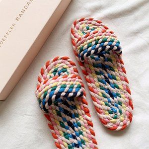 Loeffler Randall Women's Elle Woven Rainbow Slide